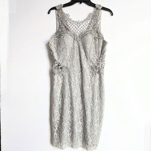 Elegant Lace Dress in Gray